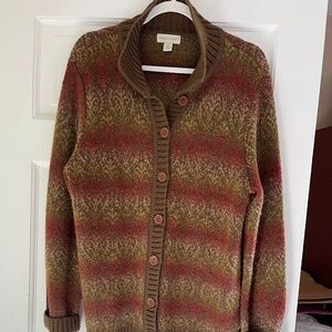 Appleseed's Winter Button Down Sweater Large